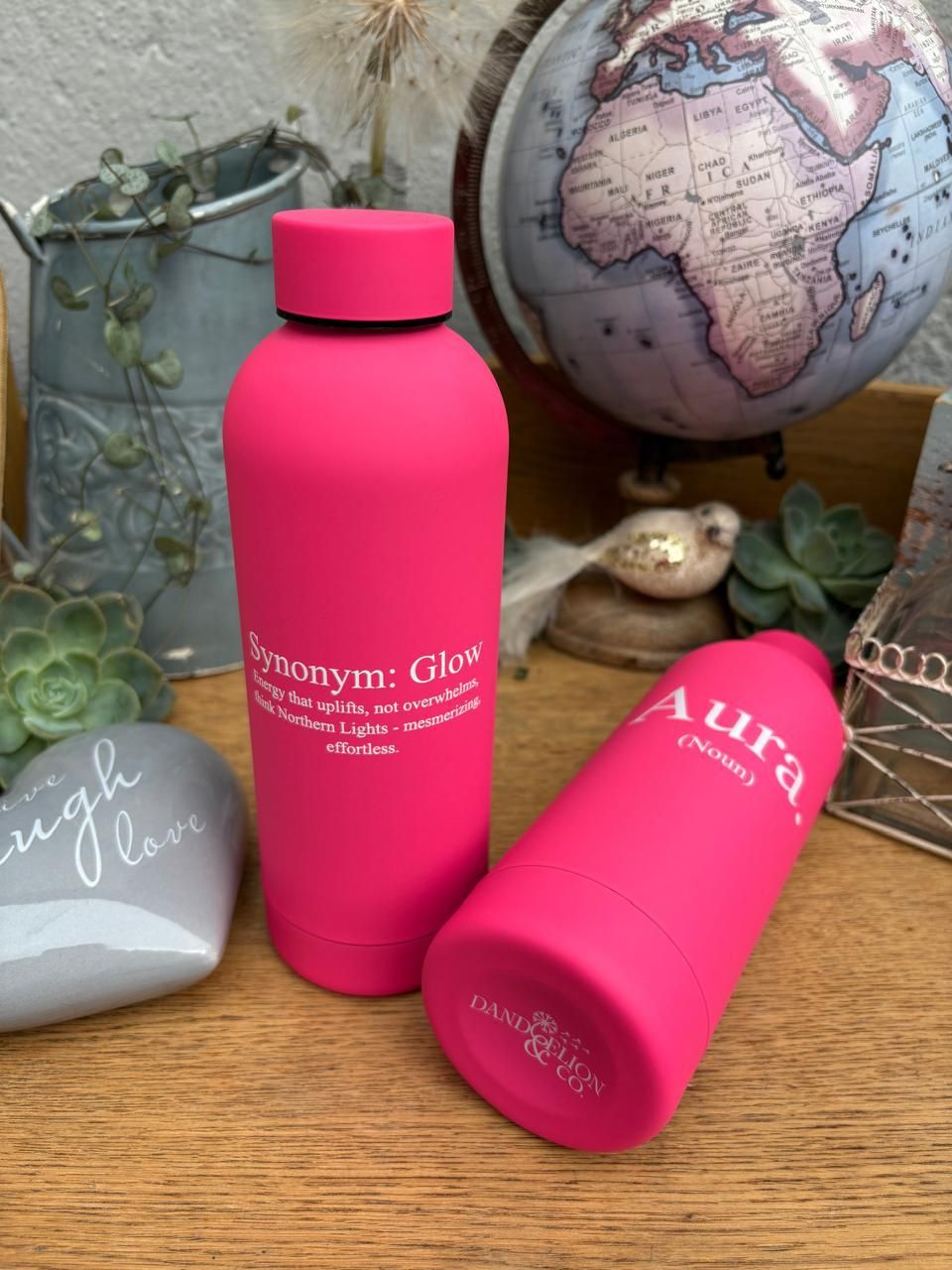 500ml Stainless Steel Water Bottle - Bright Pink - Aura.