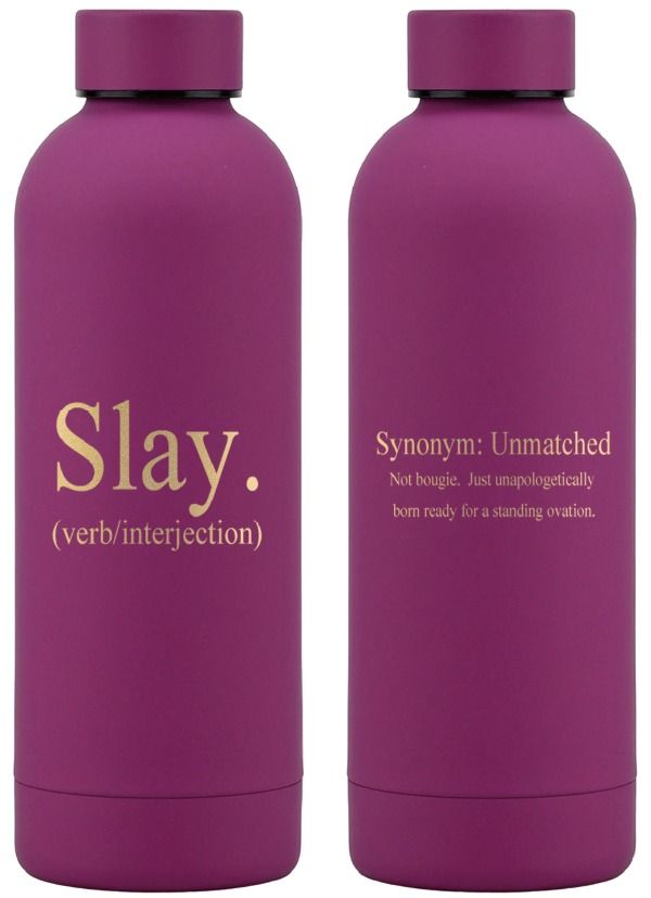 500ml Stainless Steel Water Bottle - Berry Pink: Slay.