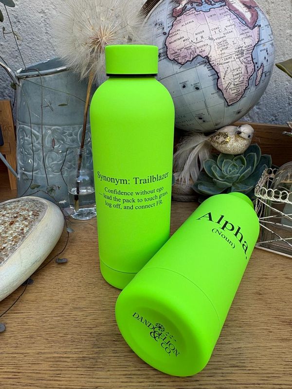 500ml Stainless Steel Water Bottle - Mamba Green - Alpha.