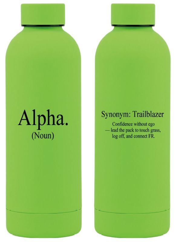 500ml Stainless Steel Water Bottle - Mamba Green - Alpha.