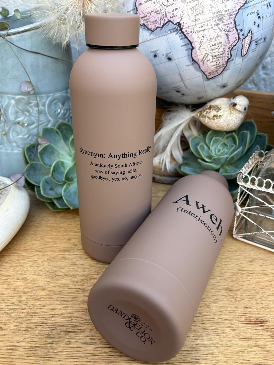 500ml Stainless Steel Water Bottle - Camel: Aweh