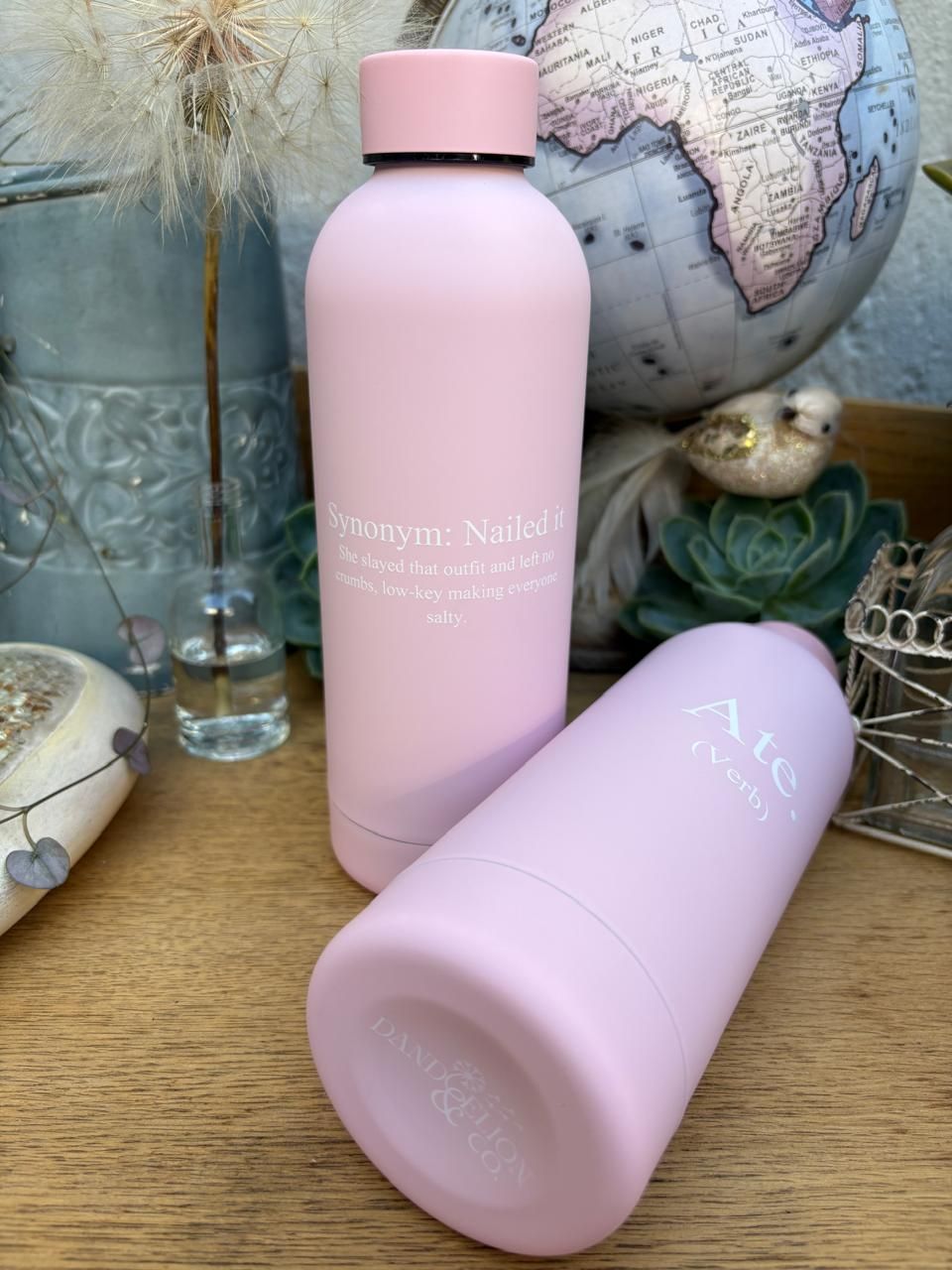 500ml Stainless Steel Water Bottle - Soft Pink: Ate.