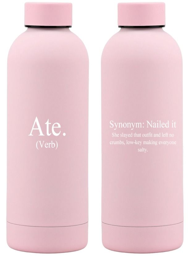 500ml Stainless Steel Water Bottle - Soft Pink: Ate.