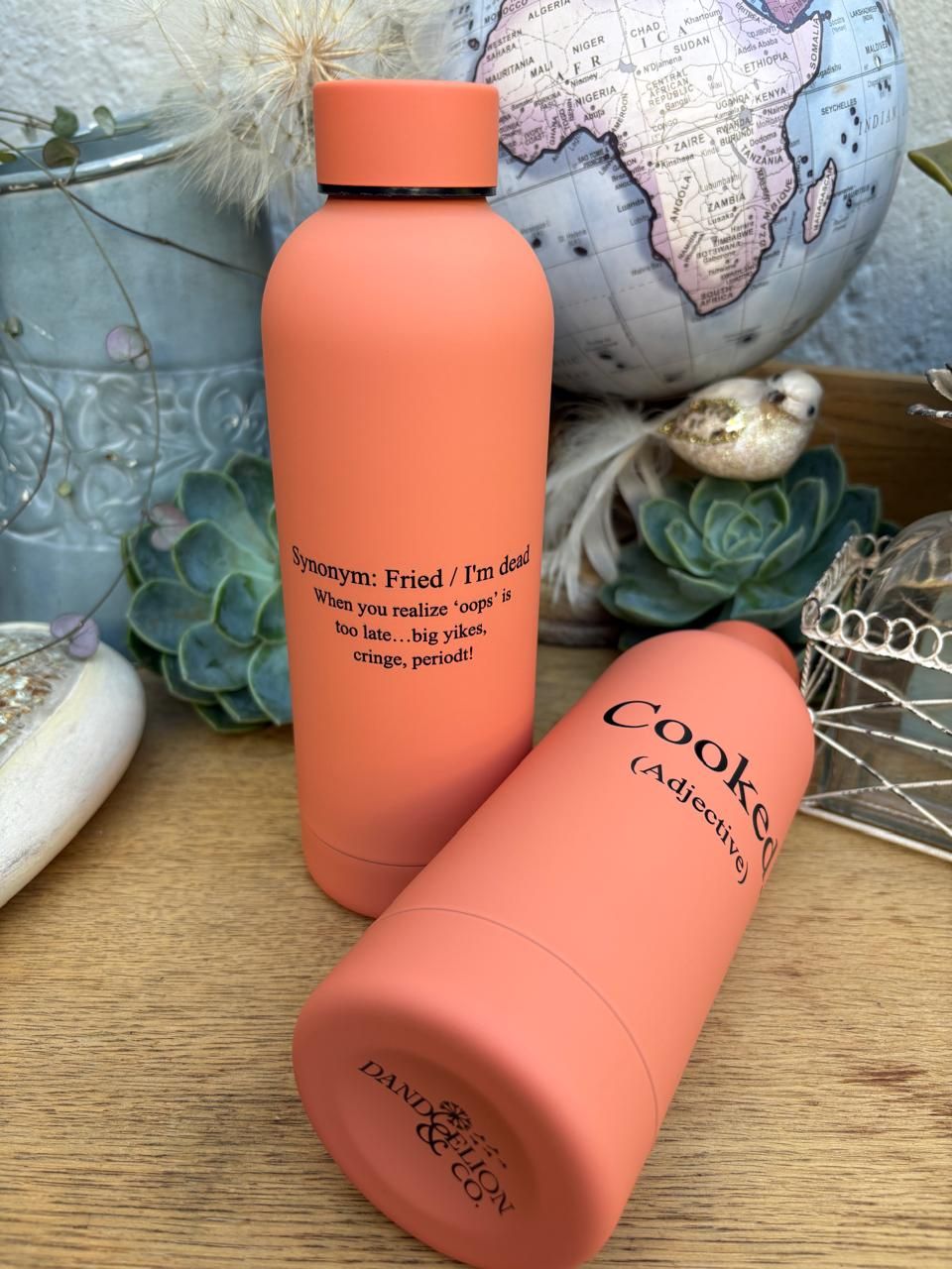 500ml Stainless Steel Water Bottle - Burnt Orange: Cooked.