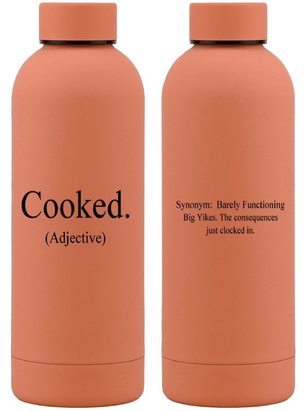 500ml Stainless Steel Water Bottle - Burnt Orange: Cooked.