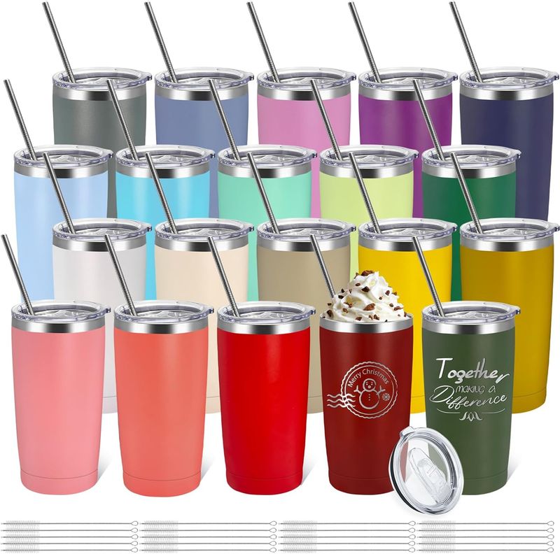 Personalized Engraved Tumbler 20oz | Custom Stainless Steel Cup with Lid | Your Name & Design | Double Wall Insulated