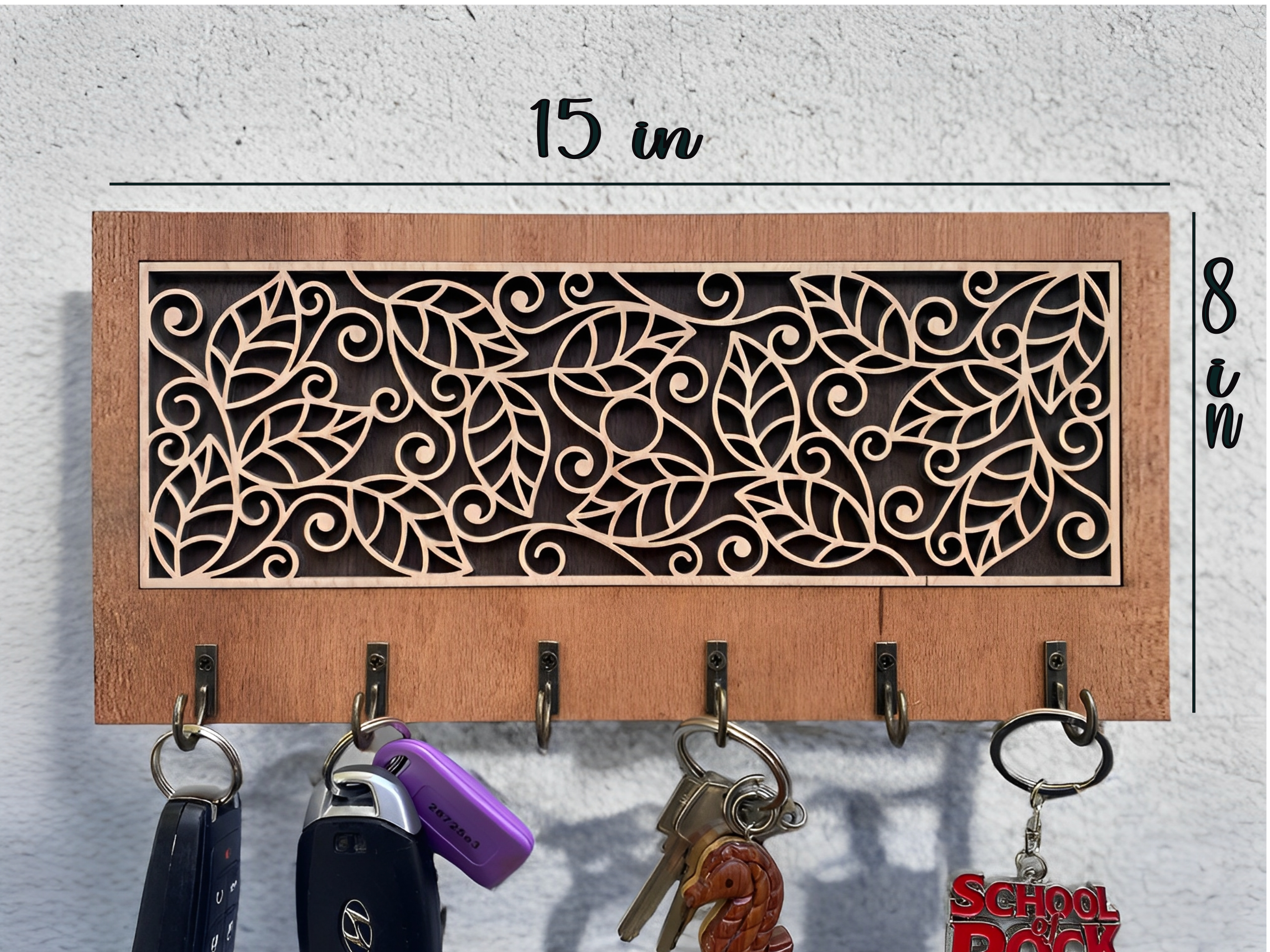 Wall Key Holder | Wall Key Hook | Rustic Home Decor | Farmhouse Wall Decor | Deer Elk Key Holder