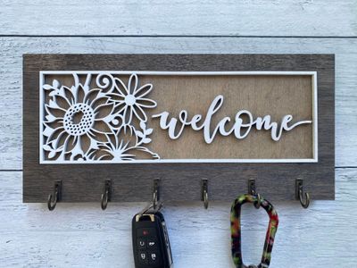 Wall Key Holder | Wall Key Hook | Rustic Home Decor | Farmhouse Wall Decor | Deer Elk Key Holder
