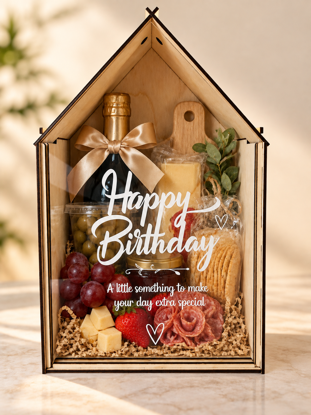 Personalized Wooden Gift Box | Charcuterie Gift Box | Realtor Closing Gift | Housewarming Gift | Birthday Gift | Custom Gift Box