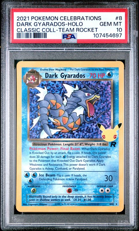 Pokemon Celebrations #8 Dark Gyarados PSA 10