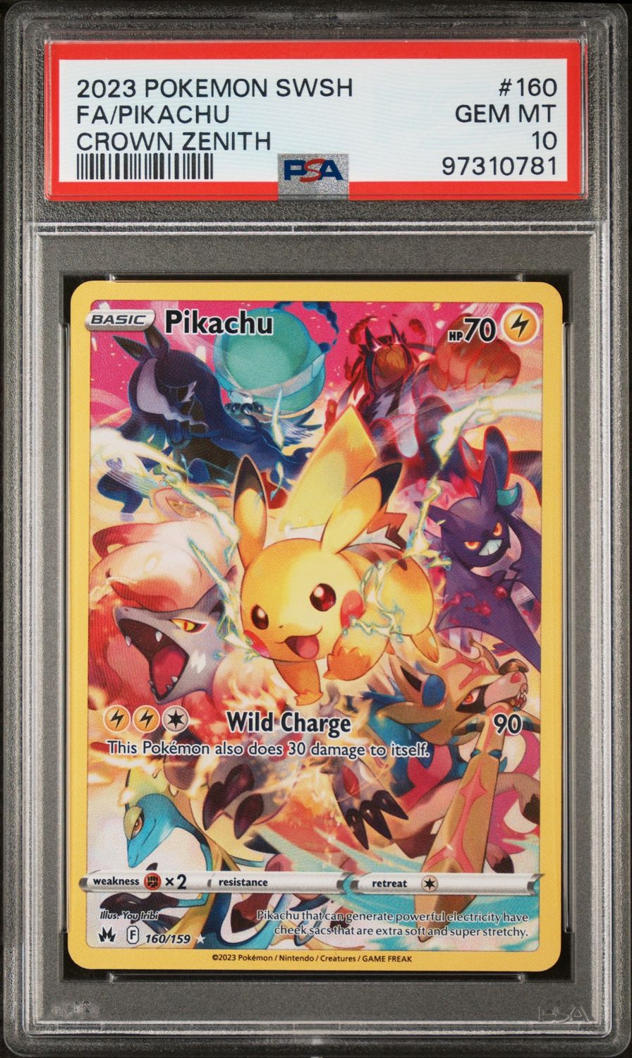 Pokemon Crown Zenith #160 Pikachu PSA 10