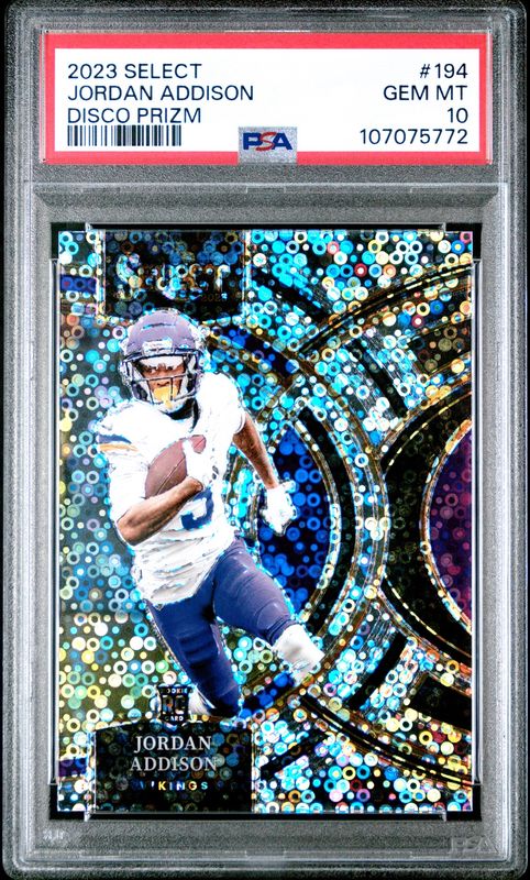 2023 Panini Select #194 Jordan Addison RC Prizm Disco