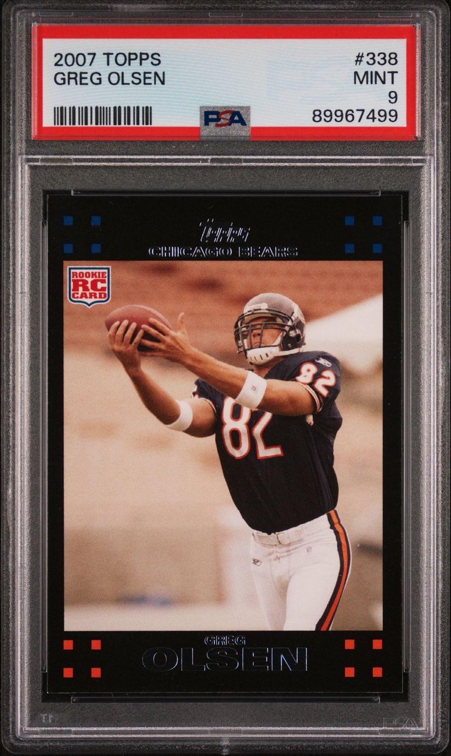 2007 Topps #338 Greg Olsen RC PSA 9