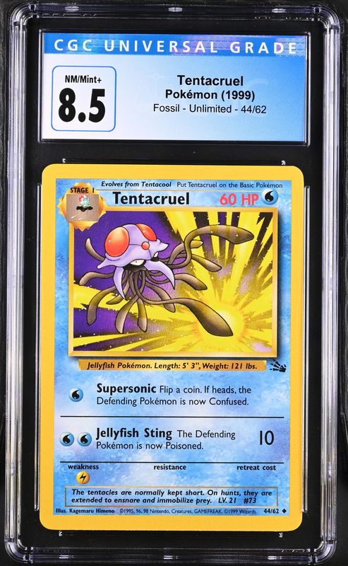 Pokemon Fossil #44 Tentacruel CGC 8.5