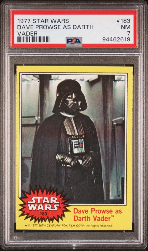 1977 Star Wars #183 Dave Prose as Darth Vader PSA 7