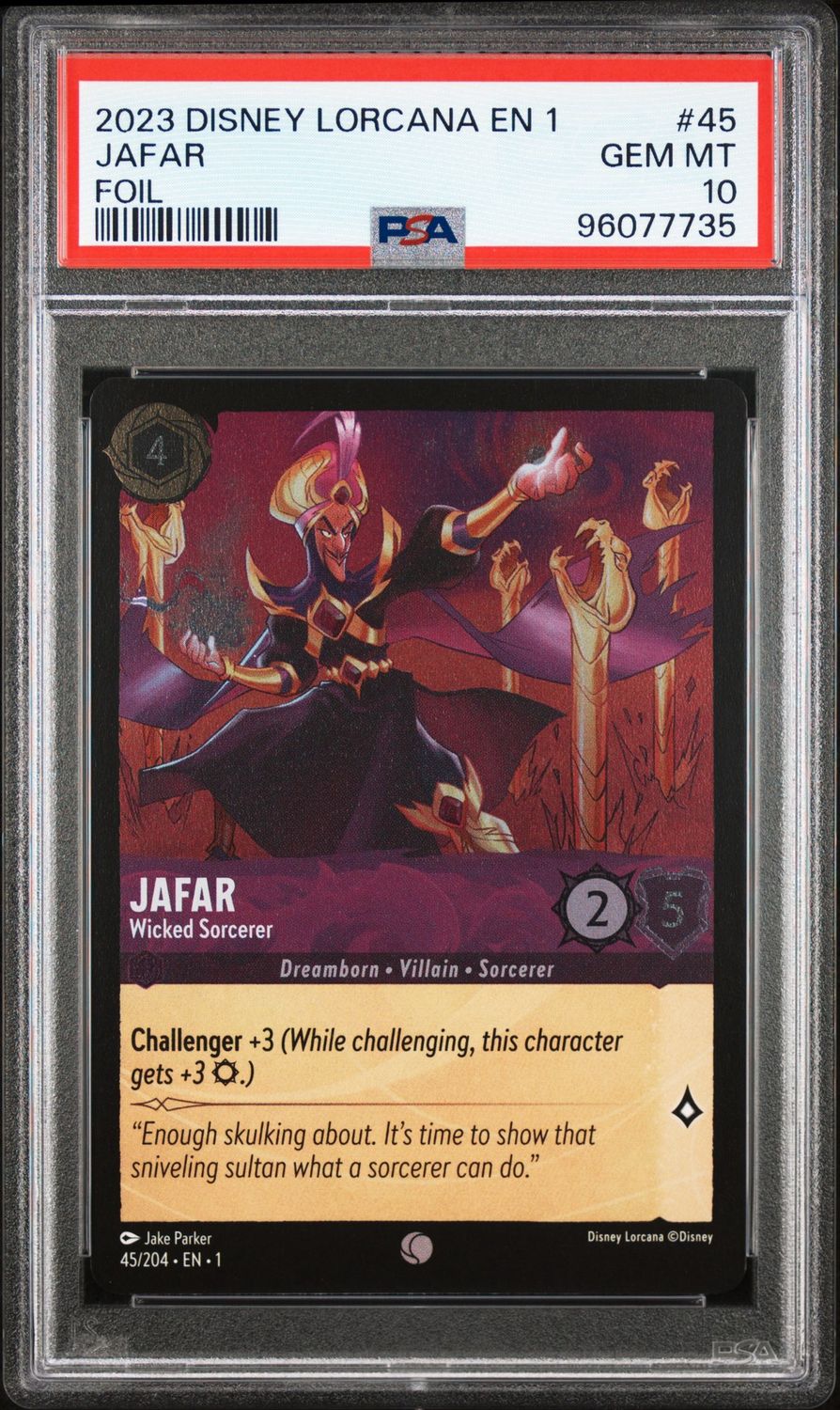 Disney Lorcana The First Chapter #45 Jafar PSA 10 Foil