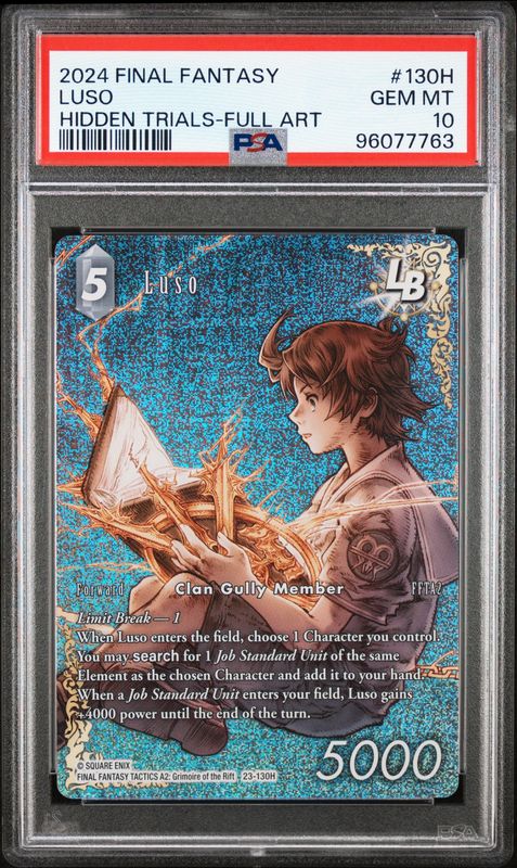 Final Fantasy Hidden Trials #130H Luso PSA 10 Full Art Foil