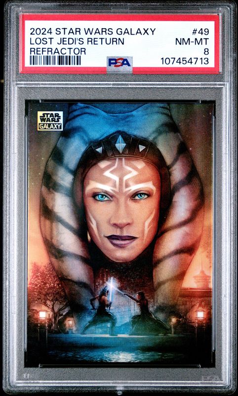 2024 Star Wars Galaxy #49 Lost Jedi's Return PSA 8 Refractor