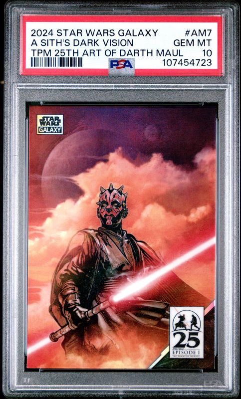 2024 Star Wars Galaxy #AM7 A Sith's Dark Vision PSA 10  Art of Darth Mauth
