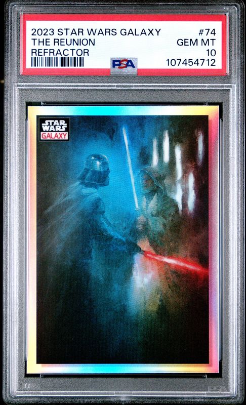 2023 Star Wars Galaxy #74 The Reunion PSA 10 Refractor