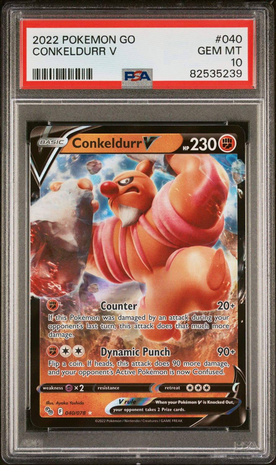 Pokemon GO #040 Conkeldurr V PSA 10