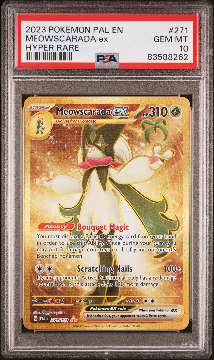 Pokemon Paldea Evolved #271 Meowscarada ex PSA 10 Hyper Rare