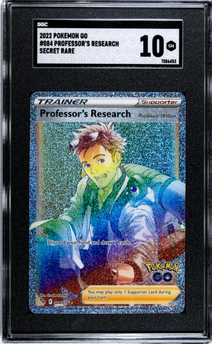 Pokemon GO #084 Professor's Research SGC 10 Rainbow Secret Rare