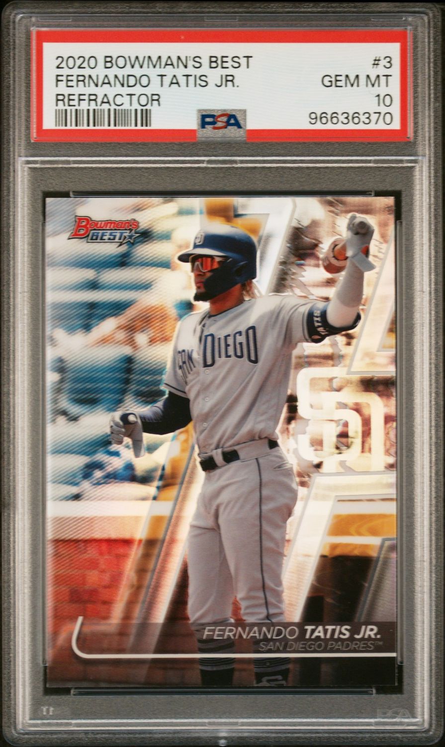 2020 Bowman's Best #3 Fernando Tatis Jr PSA 10 Refractor