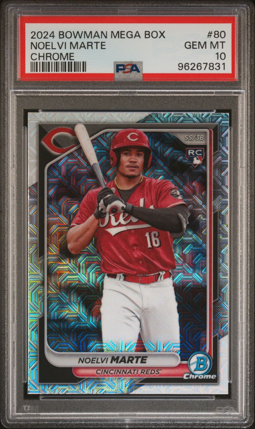 2024 Bowman #80 Noelvi Marte RC PSA 10 Mojo Refractor