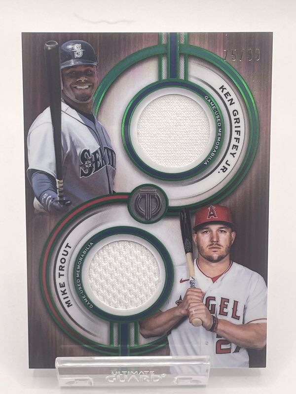 2025 Topps Tribute Ken Griffey Jr / Mike Trout /99 Dual Relic Patch