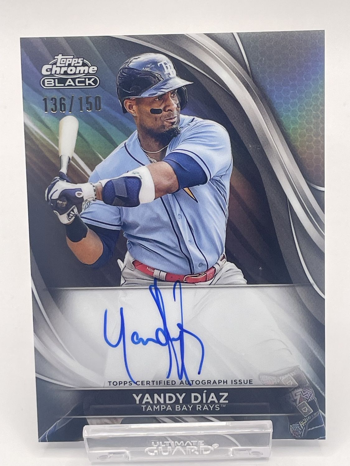 2024 Topps Chrome Black #CBAYD Yandy Diaz Auto /150 Refractor