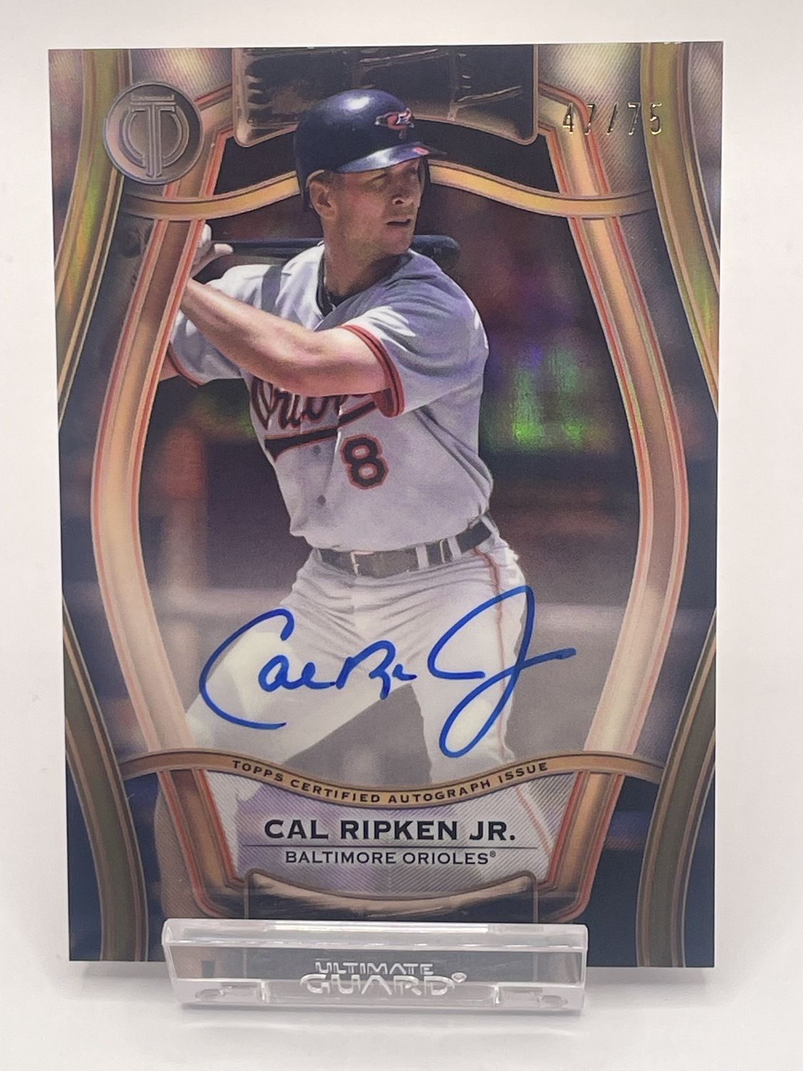 2025 Topps Tribute Cal Ripken Jr Auto /75 Gold Foil