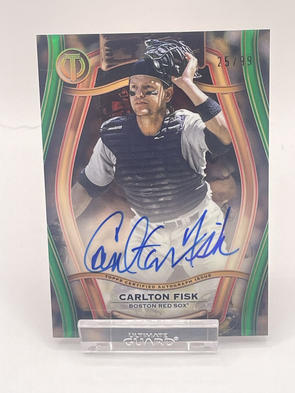 2025 Topps Tribute Carlton Fisk Auto /99 Green