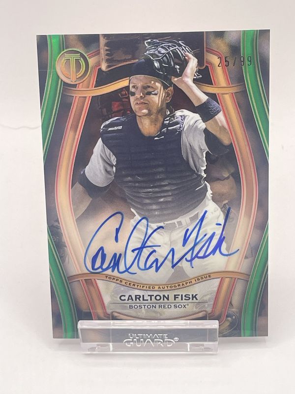 2025 Topps Tribute Carlton Fisk Auto /99 Green