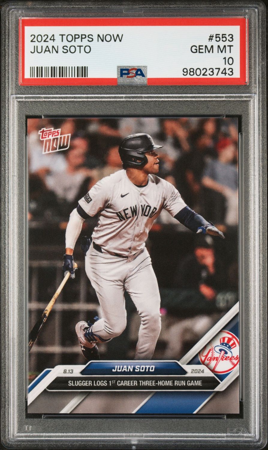 2024 Topps Now #553 Juan Soto PSA 10