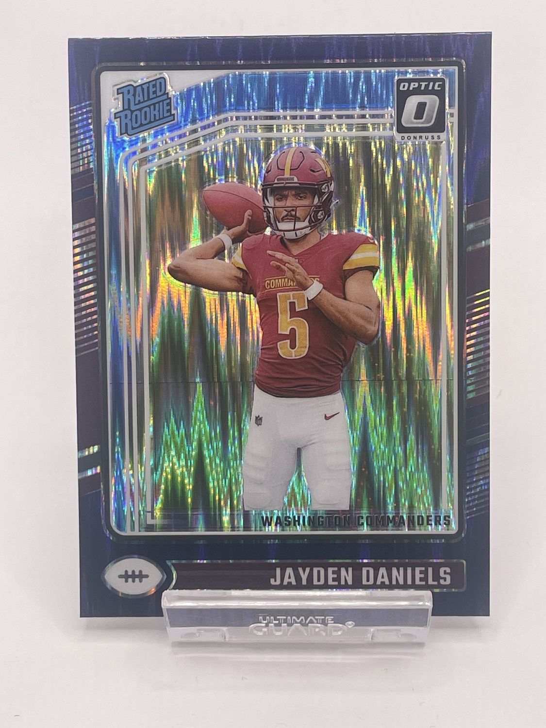2024 Donruss Optic #248 Jayden Daniels RC Purple Shock Prizm