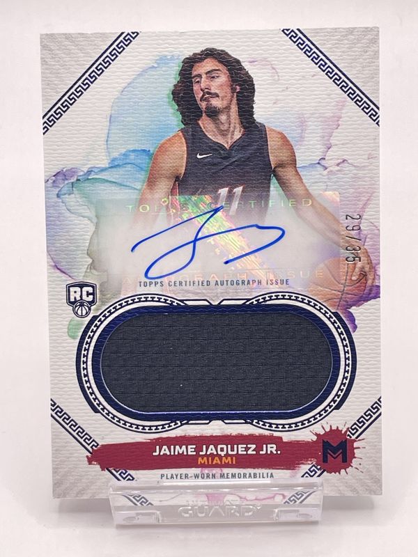 2024 Topps Motif #114 Jaime Jaquez Jr. RC Auto /35 Patch Relic Blue