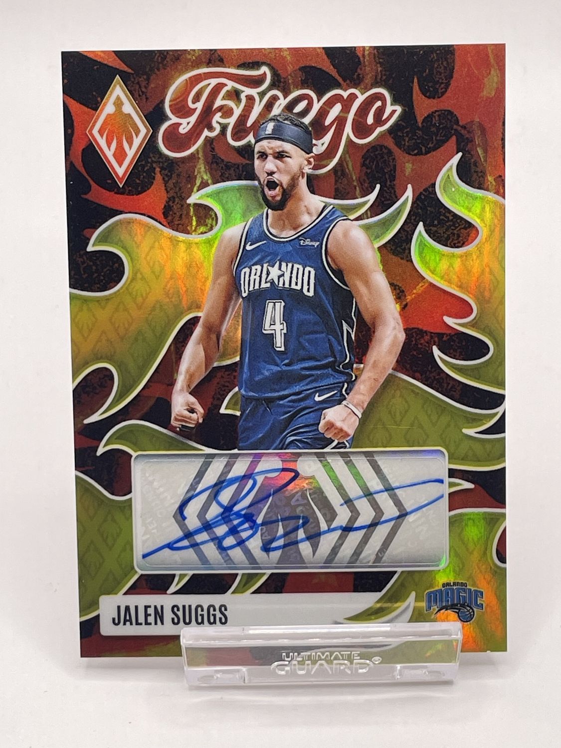 2023-24 Panini Phoenix #FAJSG Jalen Suggs Auto /35 Fuego Yellow