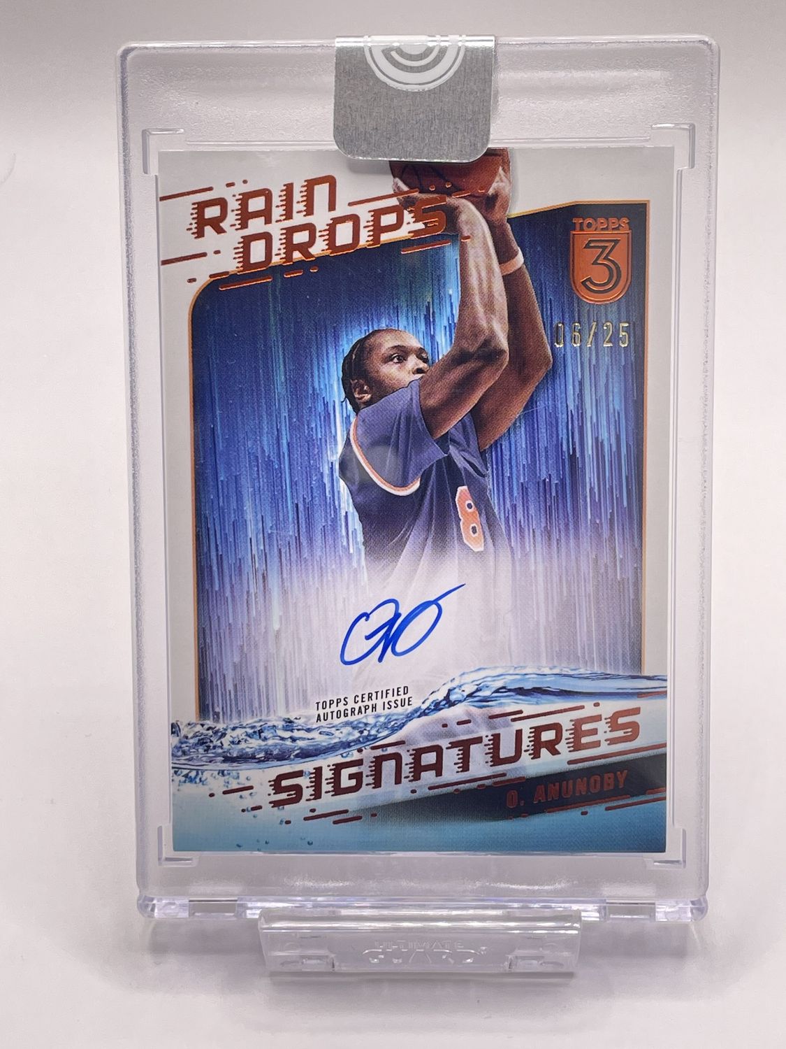 2024 Topps 3 #RSGA OG Anunoby Auto /25 Orange