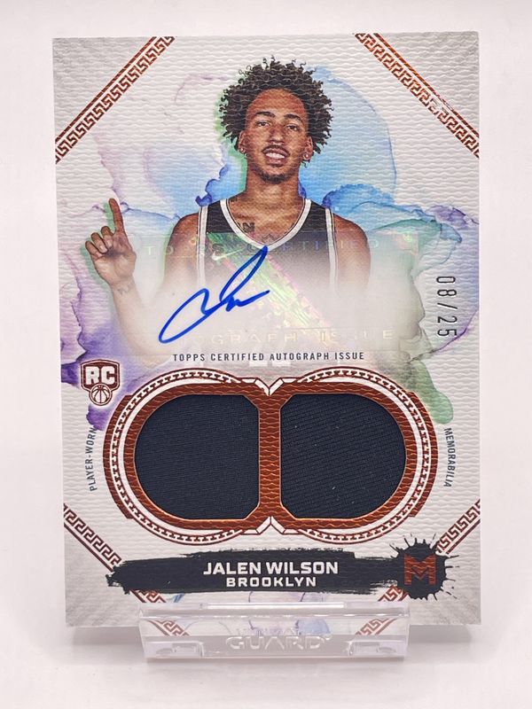 2024 Topps Motif #119 Jalen Wilson RC Auto /25 Dual Patch Relic Orange