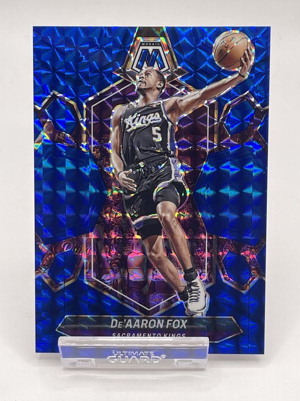 2023-24 Panini Mosaic #163 De'Aaron Fox /199 Blue Mosaic