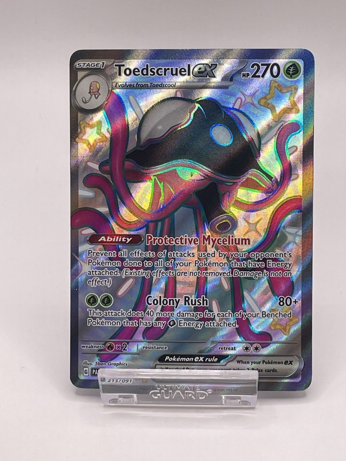 Pokemon Paldean Fates #213 Toedscruel ex Ultra Rare