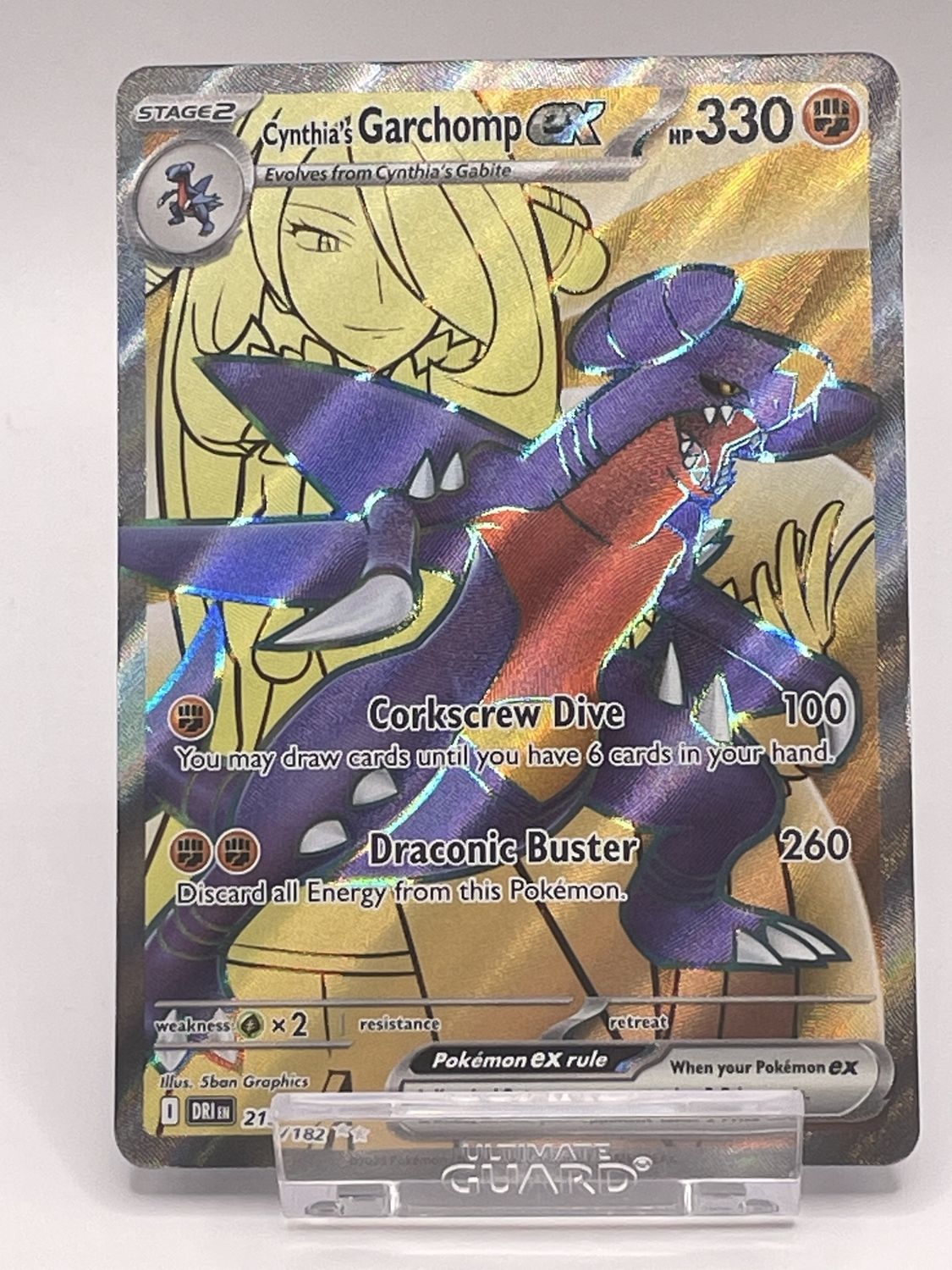 Pokemon Destined Rivals #215 Cynthia's Garchomp Ultra Rare