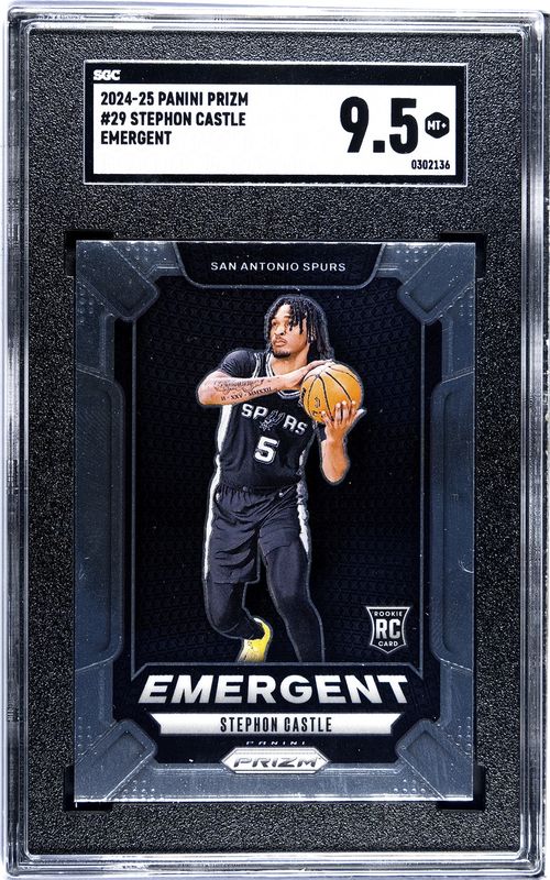2024-25 Panini Prizm #29 Stephon Castle SGC 9.5 Emergent
