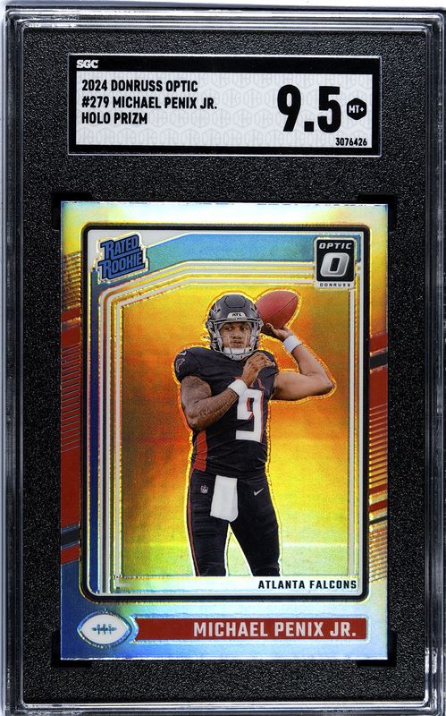 2024 Donruss Optic #279 Michael Penix Jr RC SGC 9.5 Holo Prizm