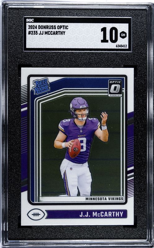 2024 Donruss Optic #235 JJ McCarthy RC SGC 10