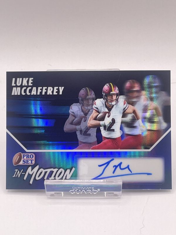 2025 Leaf Pro Set Metal #SMLMC Luke McCaffrey Auto /20 In-Motion