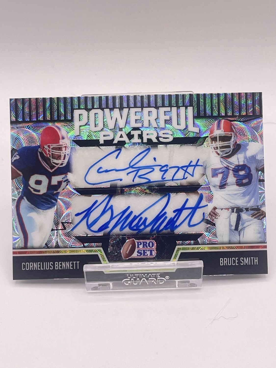 2025 Leaf Pro Set Metal #PP10 Cornelius Bennett / Bruce Smith Dual Auto /10 Powerful Pairs