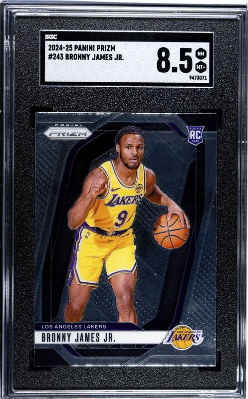 2024-25 Panini Prizm #243 Bronny James Jr RC SGC 8.5