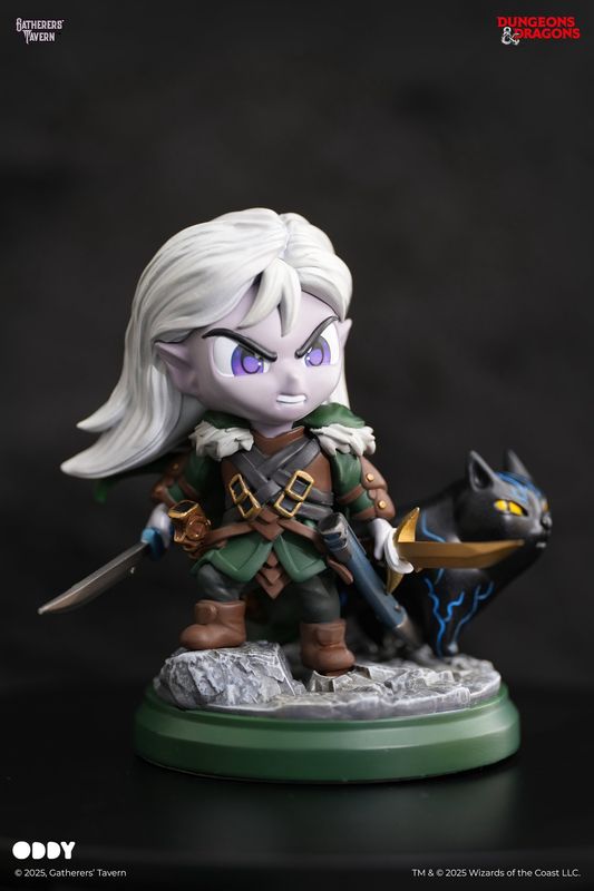 Gatherers' Tavern: Dungeons & Dragons - Drizzt Do'urden with Guenhwyvar ODDY Figure